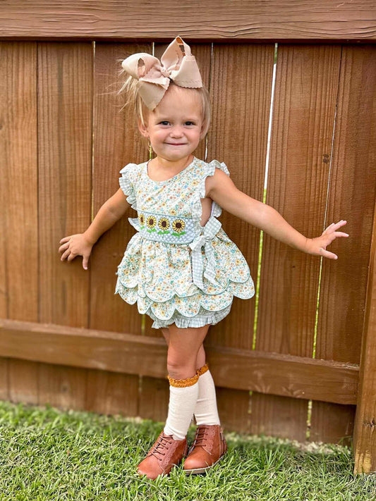 RTS - Sunflower Diaper Set