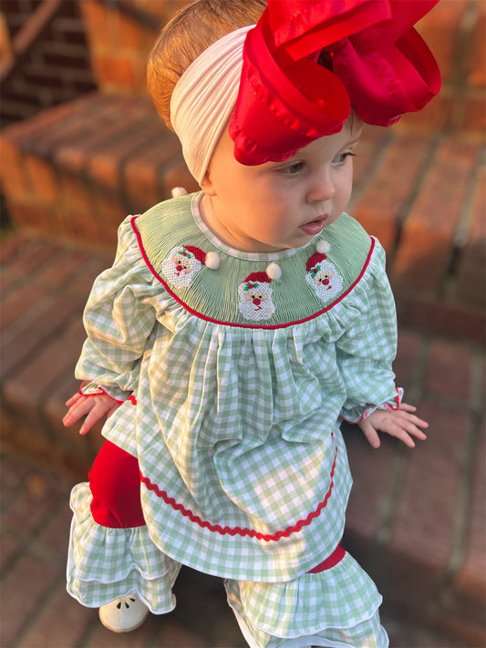 RTS - Girl Santa Smock Set