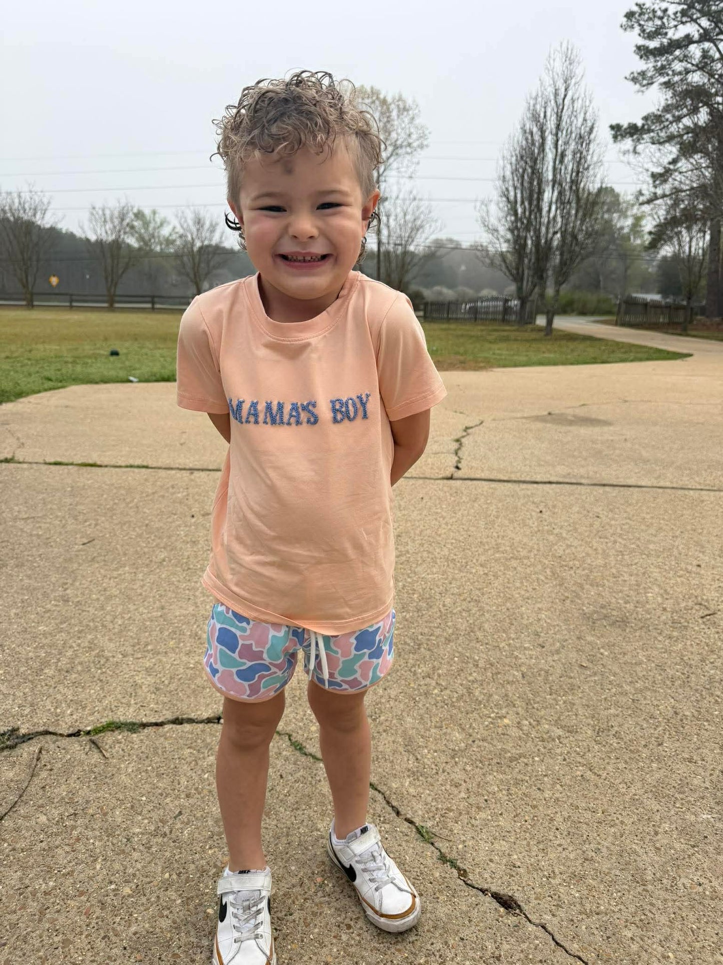 RTS - Boy Coastal Camo Short Set