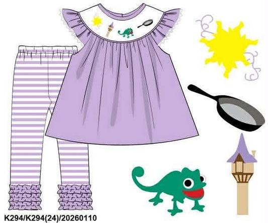 RTS - Purple/Lizard Legging Set