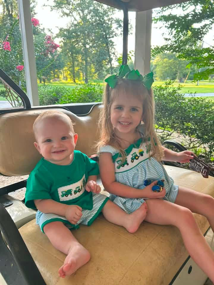 RTS - Boy Green Tractor Short Set