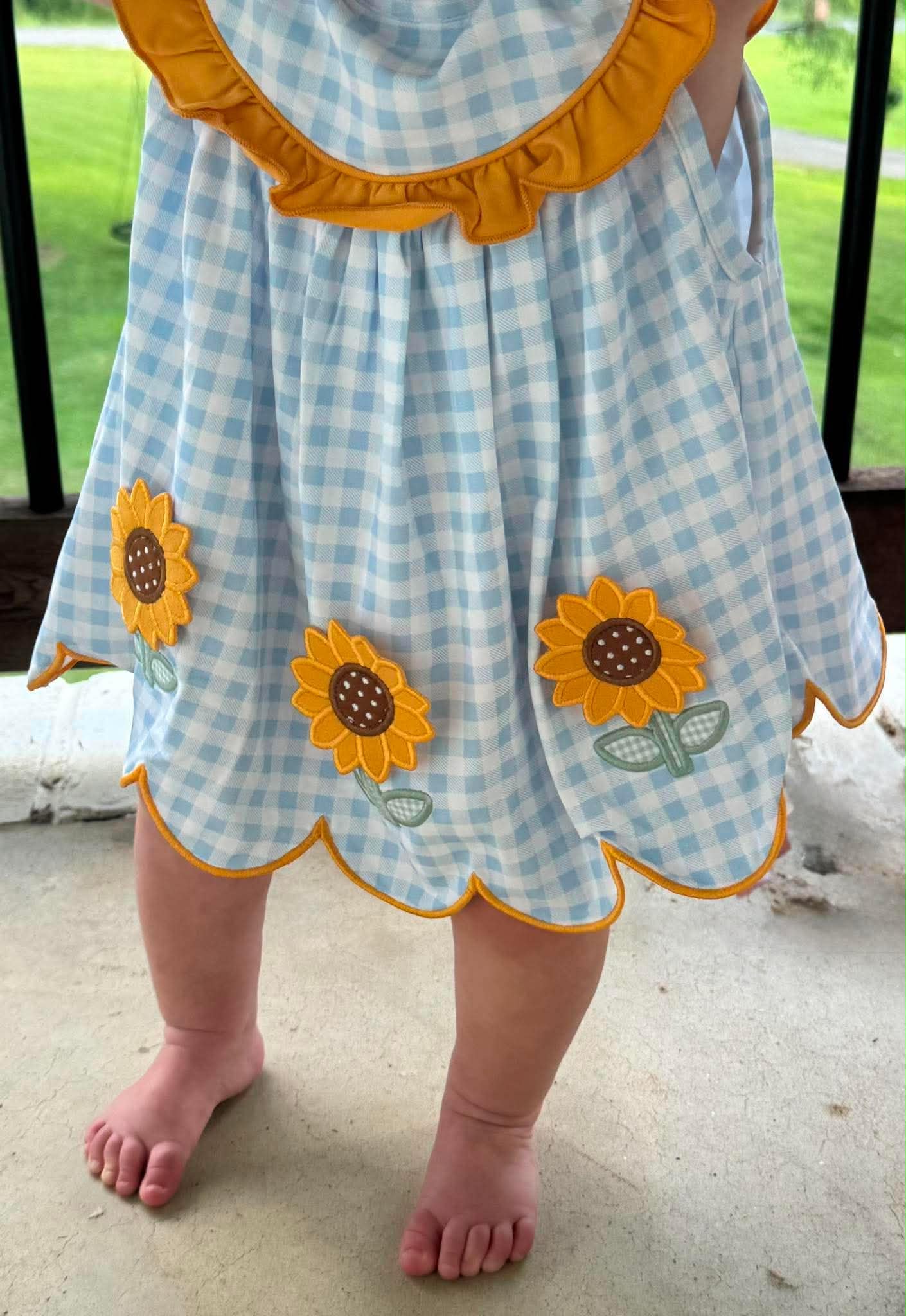 RTS- Sunflower Pocket Diaper Set