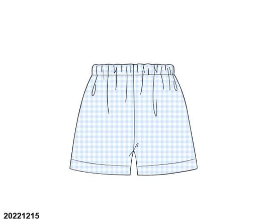 RTS - Baby Blue Check Shorts